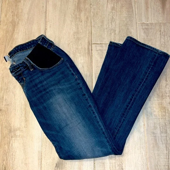 Old Navy Maternity Side Panel Boot Cut Jeans